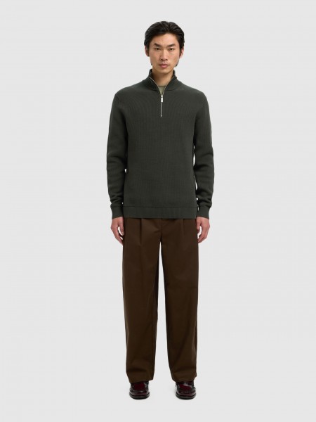 Polo Shirt Man Green Selected Polo Shirt Man Green Selected