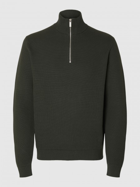 Polo Shirt Man Green Selected Polo Shirt Man Green Selected