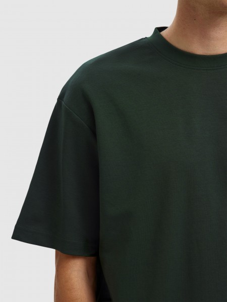 T-Shirt Man Green Selected