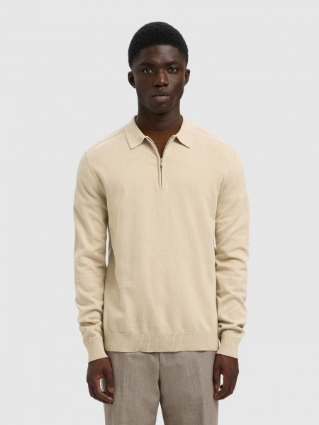 Polo Hombre Beige Selected