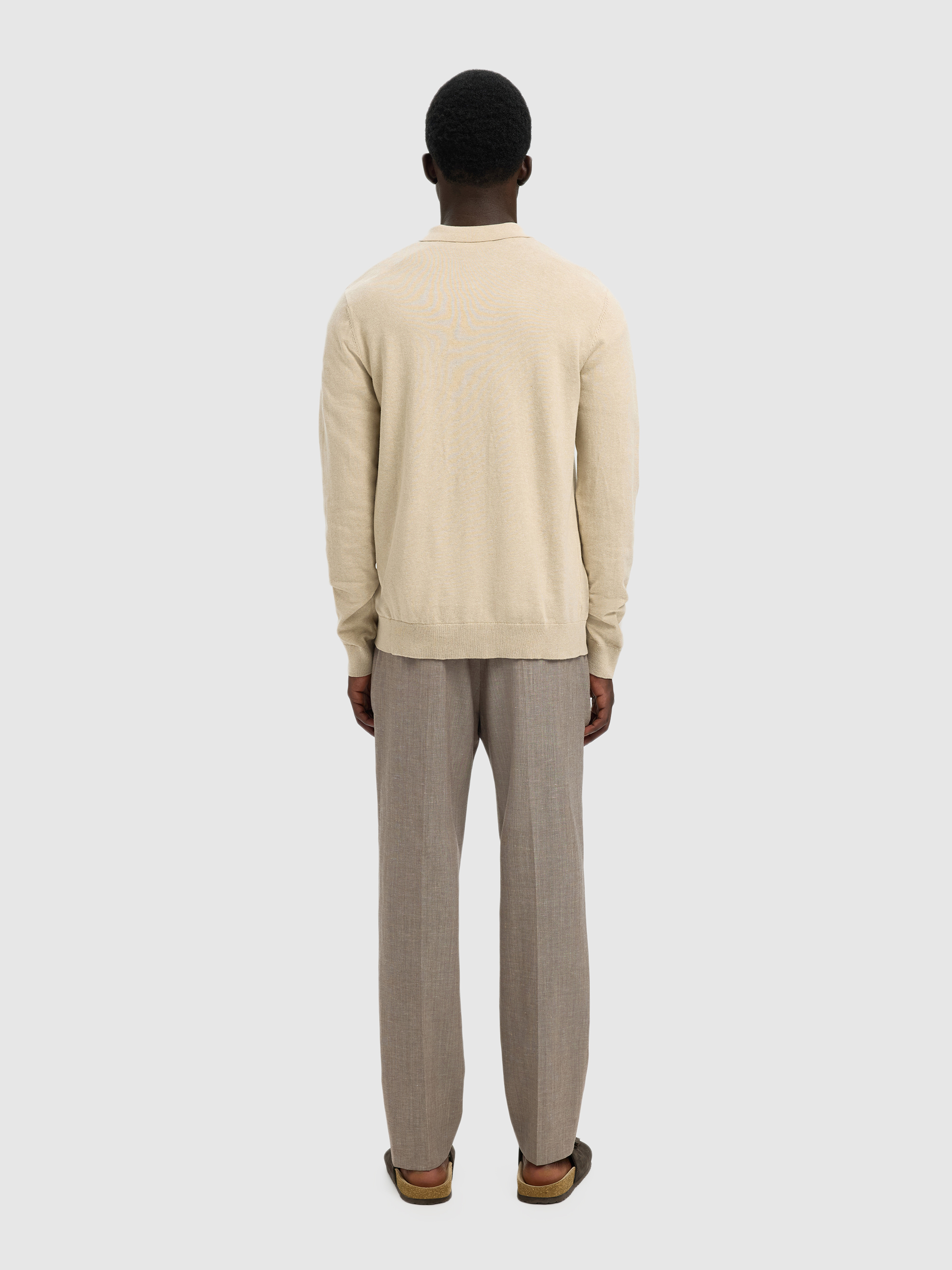Polo Shirt Man Beige Selected