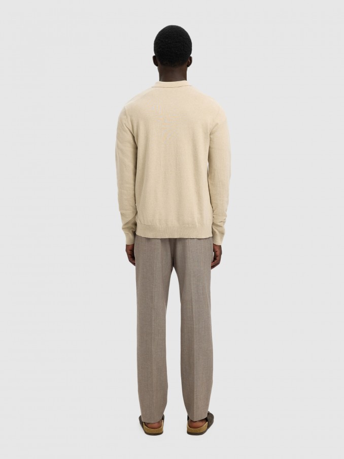 Polo Hombre Beige Selected