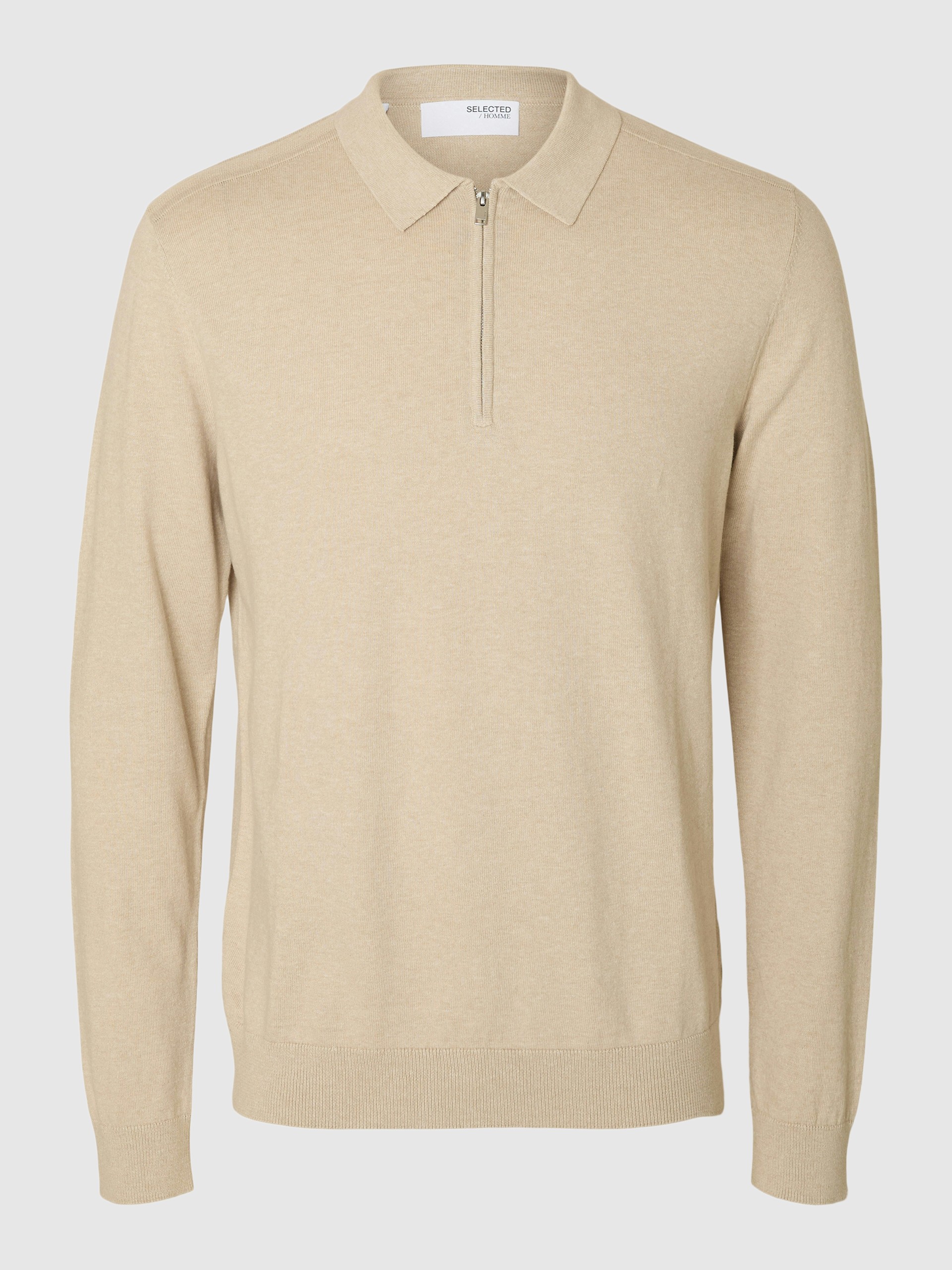 Polo Shirt Man Beige Selected