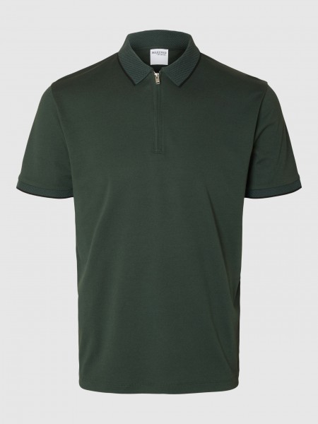 Polos Homem Slhfave Sport Zip Ss Polo Noos Selected