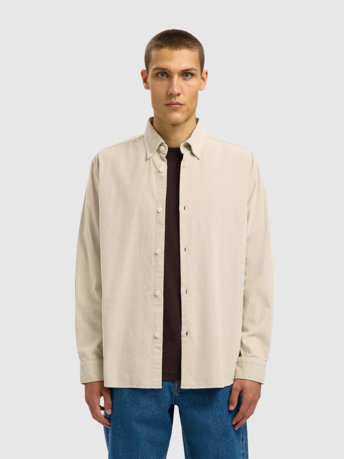 Camisa Hombre Crema Selected