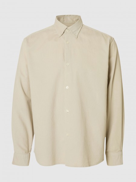 Shirt Man Cream Selected