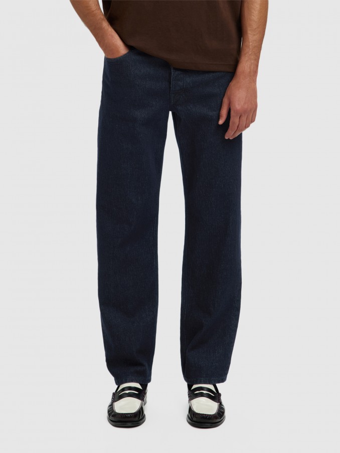 Pantalones Hombre Jeans Oscuros Selected