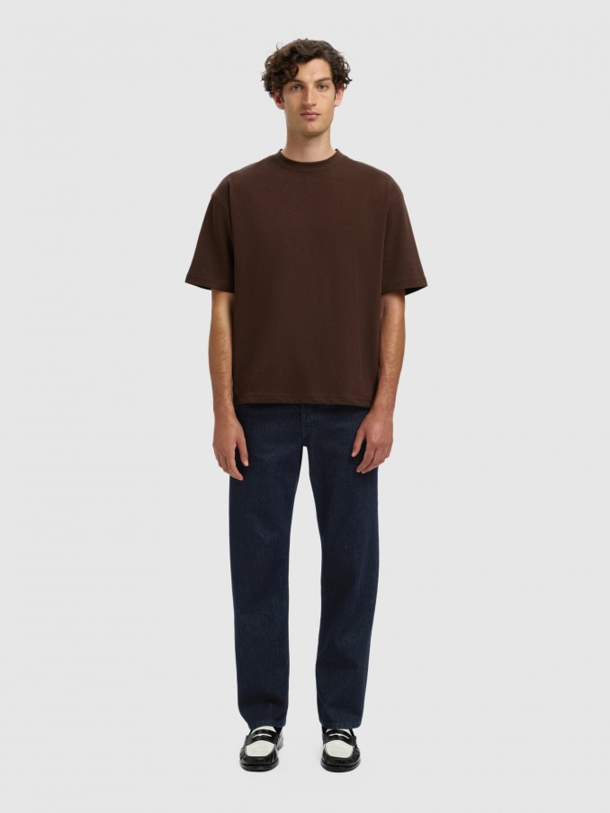 Pantalones Hombre Jeans Oscuros Selected