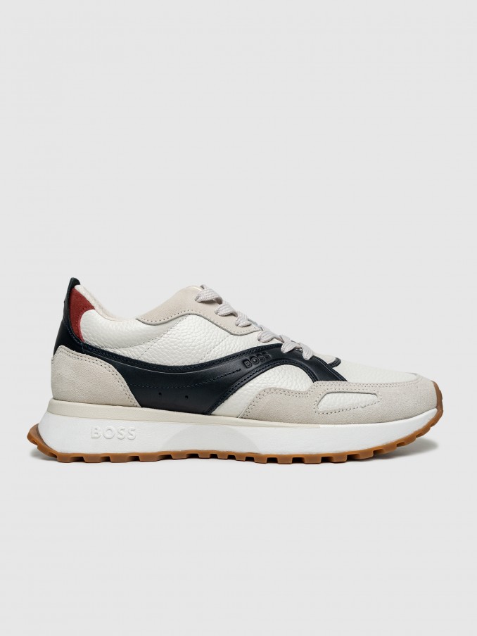 Sneakers Man Cream Boss Orange