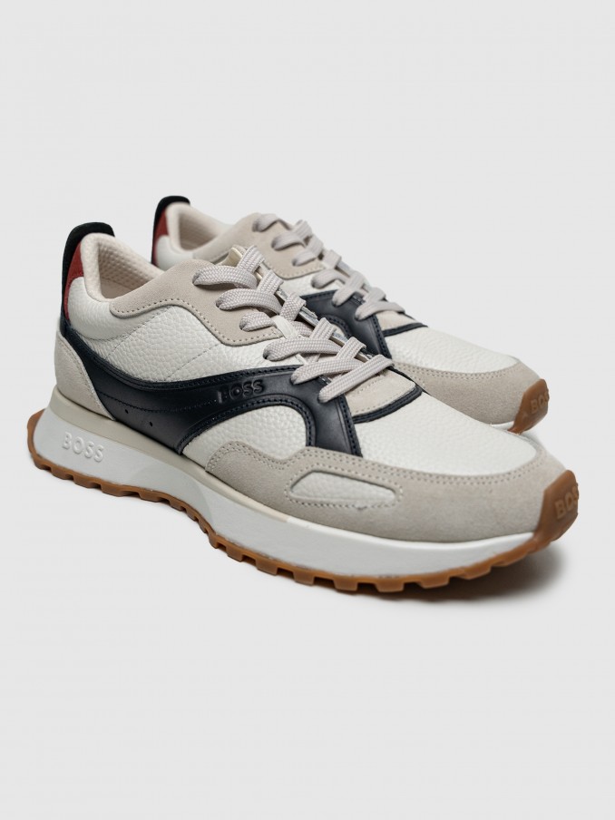 Sneakers Man Cream Boss Orange
