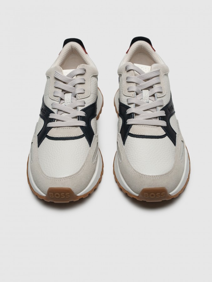 Sneakers Man Cream Boss Orange