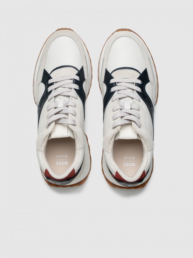 Sneakers Man Cream Boss Orange