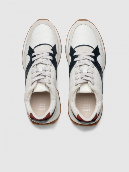 Tenis Hombre Crema Boss Orange