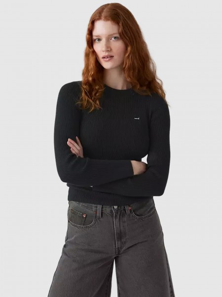Sueter Mujer Negro Levis