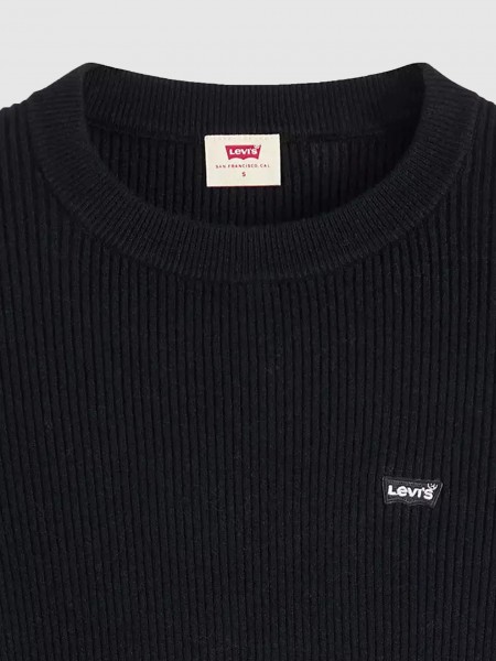 Sueter Mujer Negro Levis