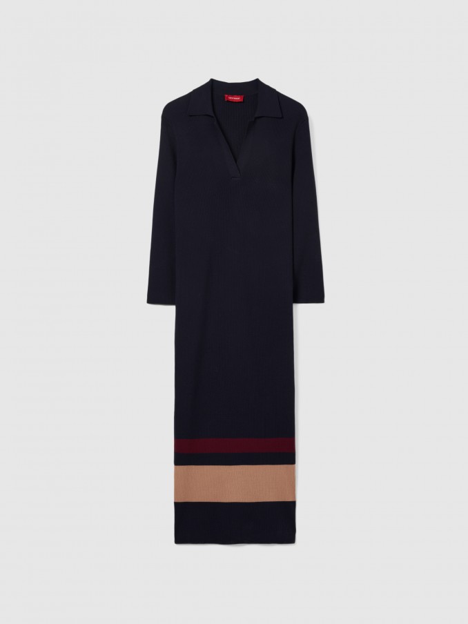 Dress Woman Navy Blue Lion Of Porches