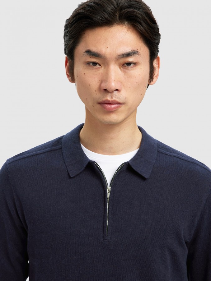 Polo Hombre Azul Marino Selected