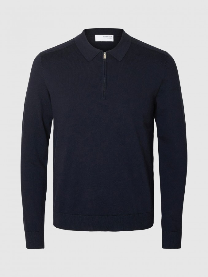 Polo Hombre Azul Marino Selected