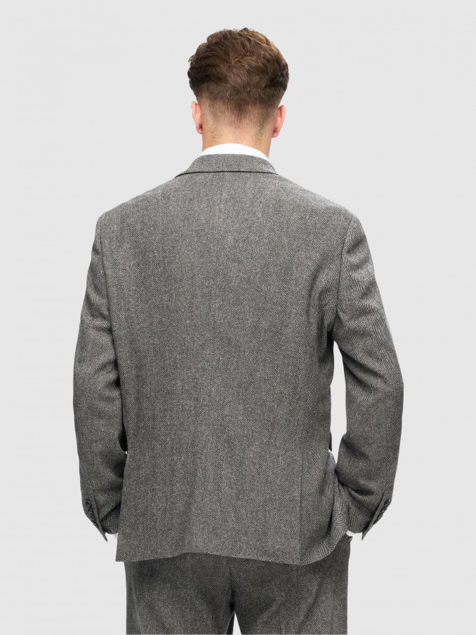 Blazer Hombre Marrón Selected