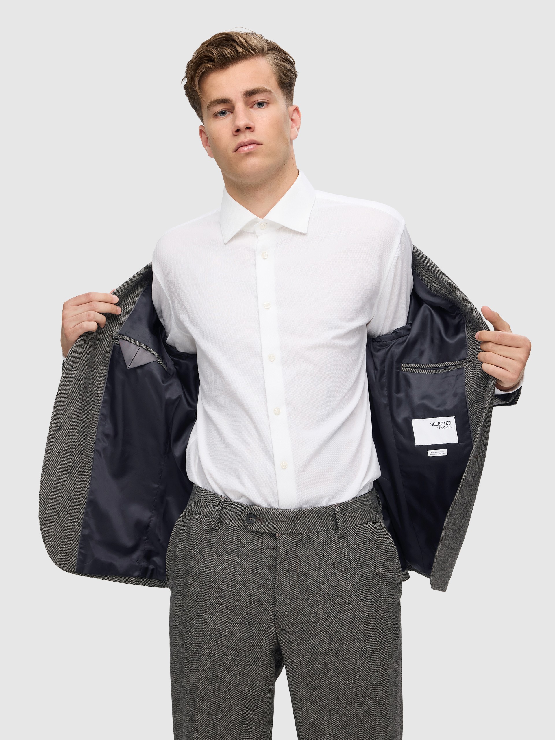 Blazer Hombre Marrón Selected