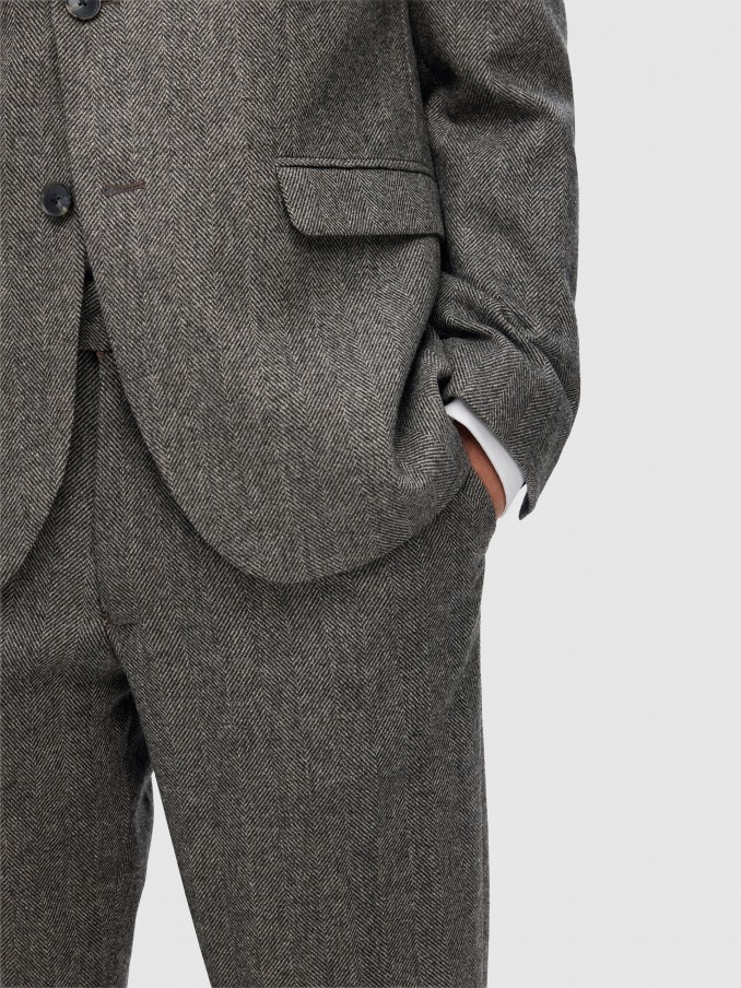 Blazer Hombre Marrn Selected