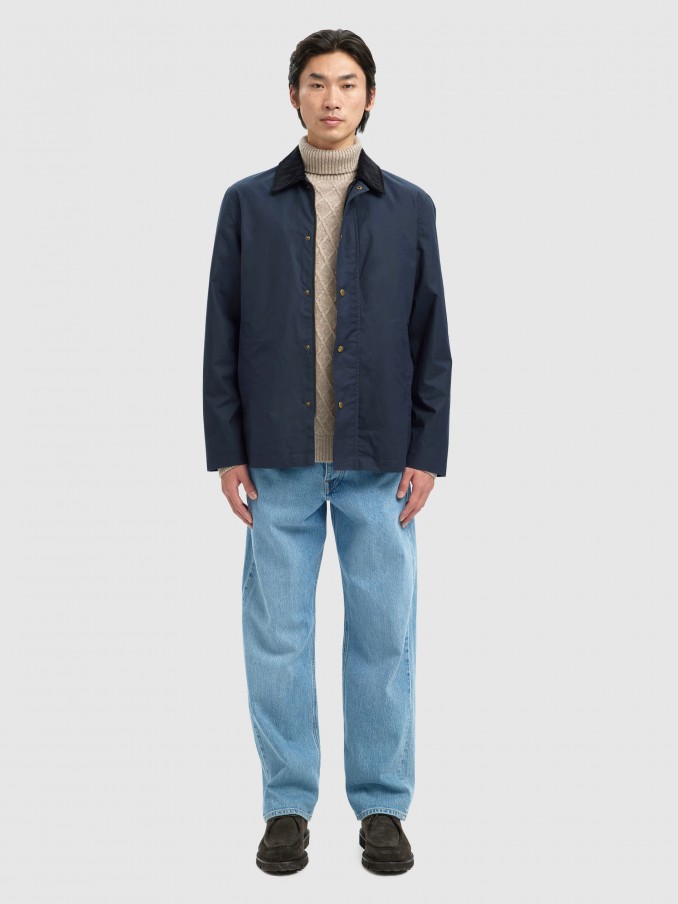 Shirt Man Navy Blue Selected