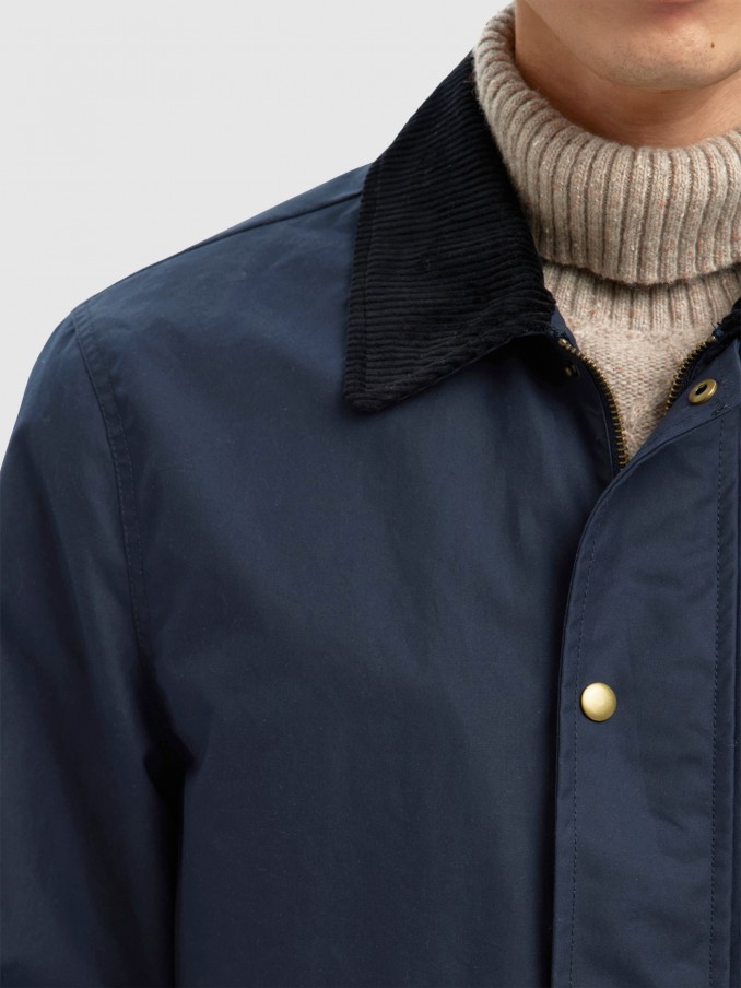 Camisa Hombre Azul Marino Selected