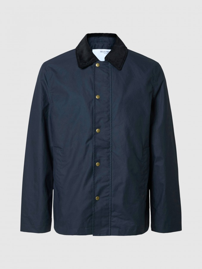Camisa Hombre Azul Marino Selected