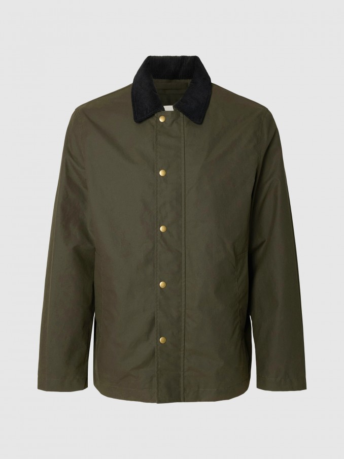 Camisa Hombre Verde Selected