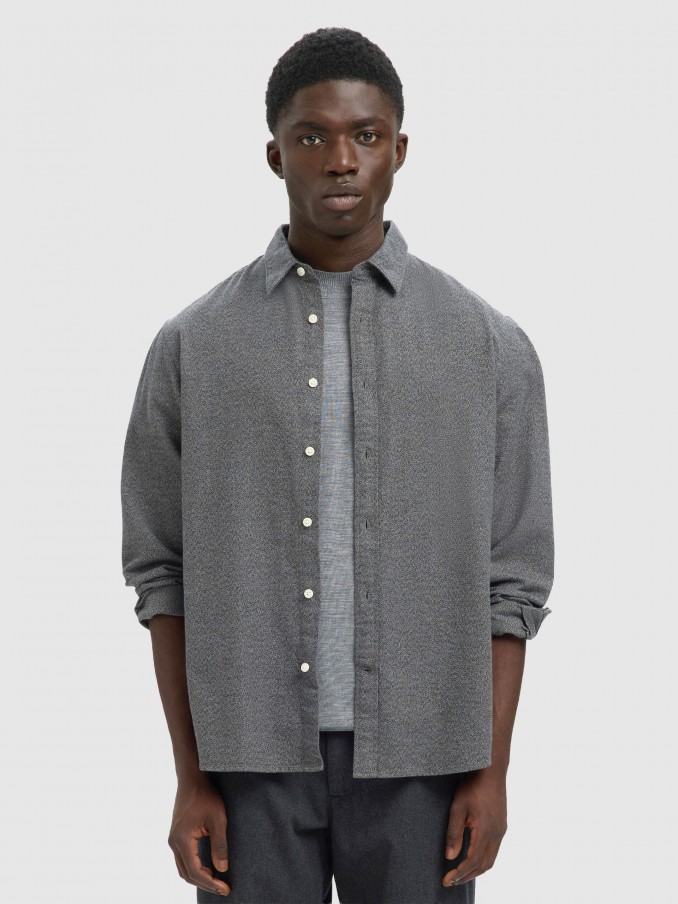 Camisa Hombre Gris Selected