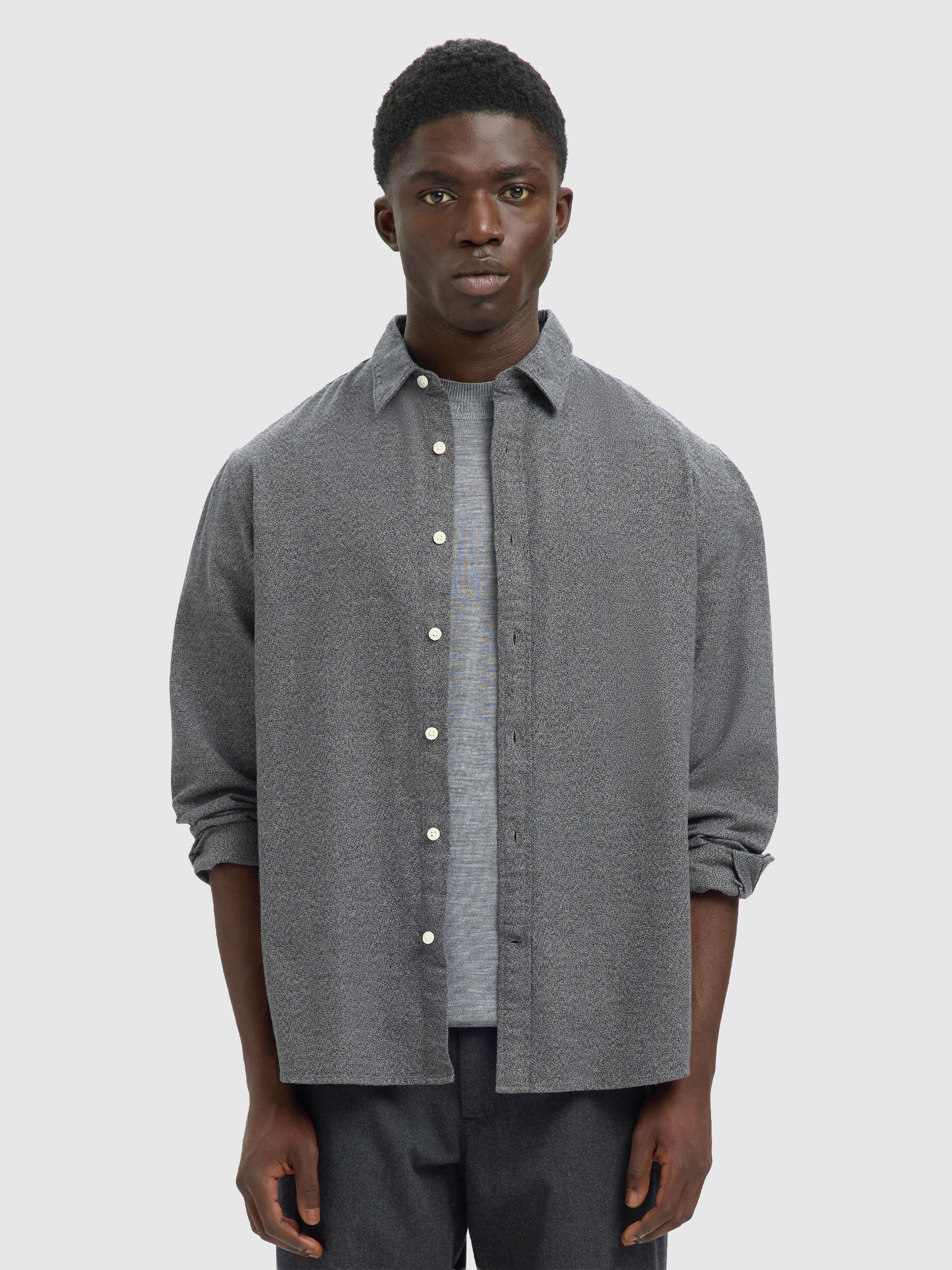 Shirt Man Grey Selected