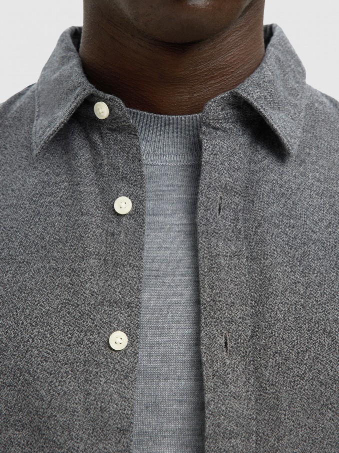 Camisa Hombre Gris Selected