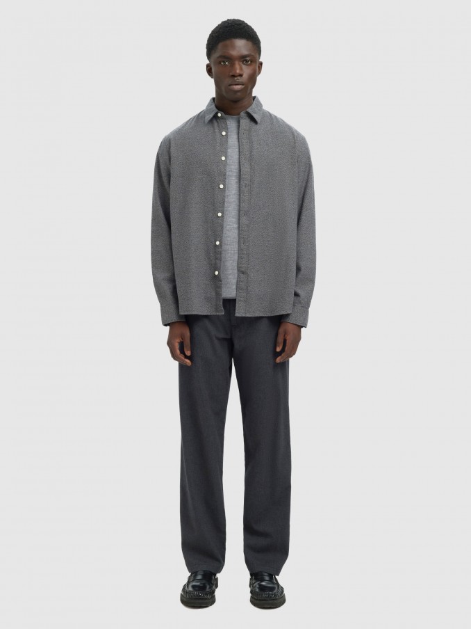 Camisa Hombre Gris Selected