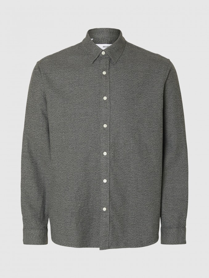 Camisa Hombre Gris Selected