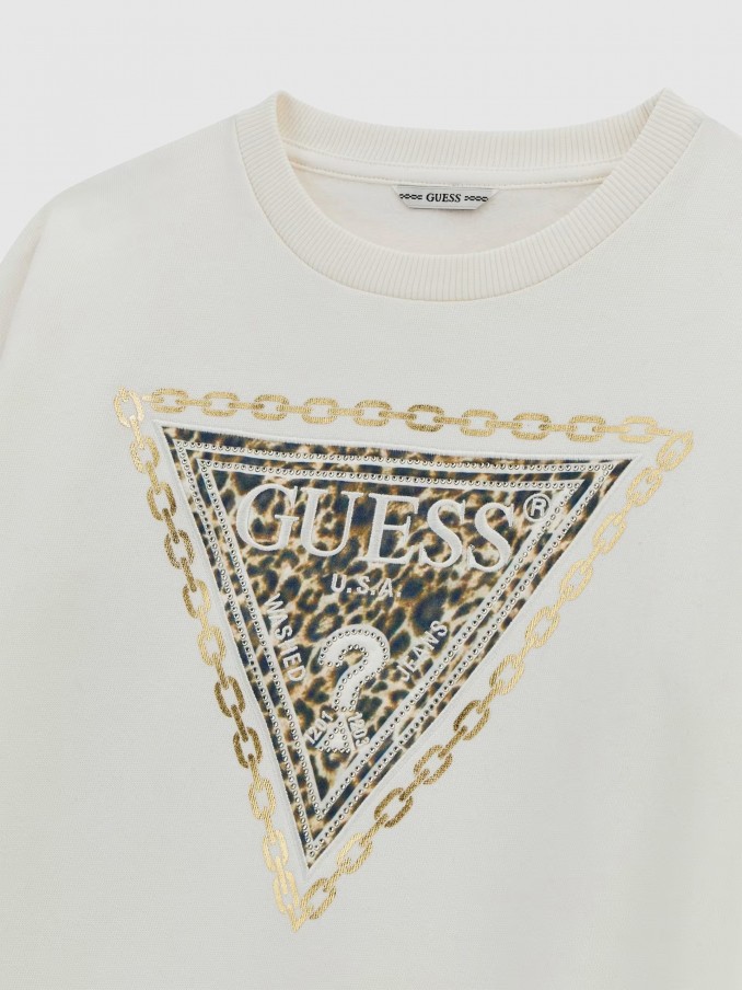 Jersey Niña Blanco Guess