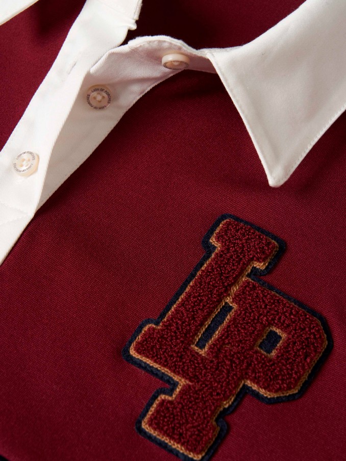 Polo Shirt Woman Bordeaux Lion Of Porches