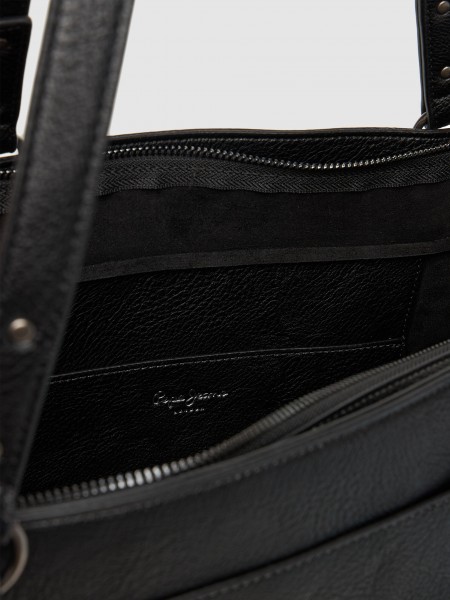 Shoppers Woman Black Pepe Jeans London Shoppers Woman Black Pepe Jeans London