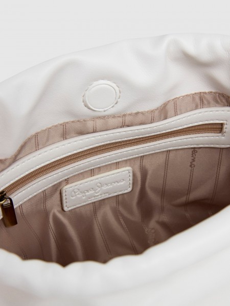 Shoulder Bags Woman Cream Pepe Jeans London