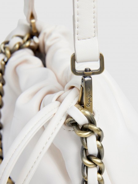 Shoulder Bags Woman Cream Pepe Jeans London