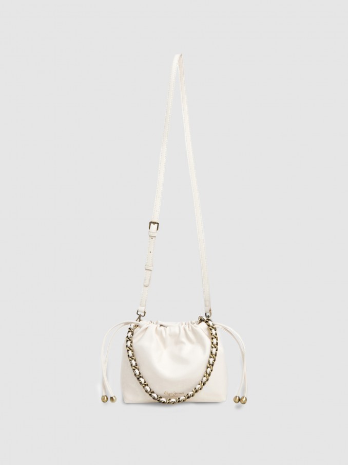 Shoulder Bags Woman Cream Pepe Jeans London