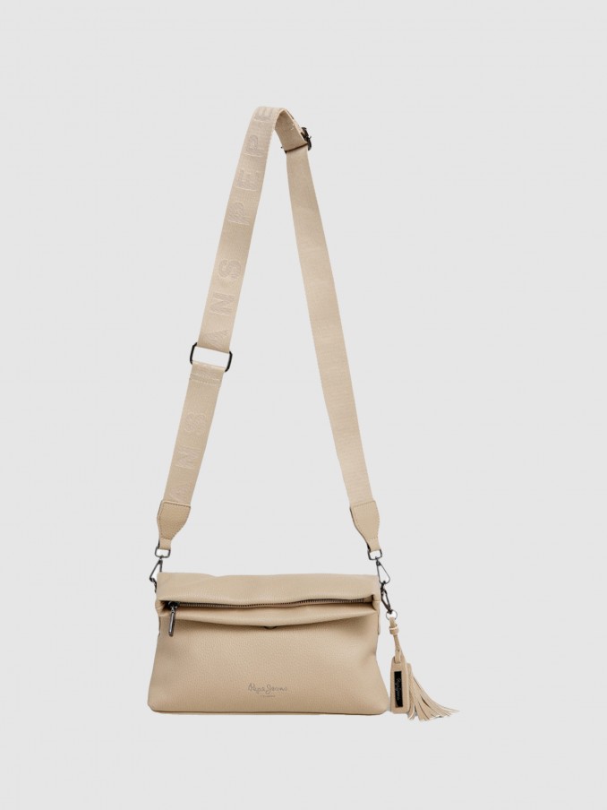 Shoulder Bags Woman Cream Pepe Jeans London