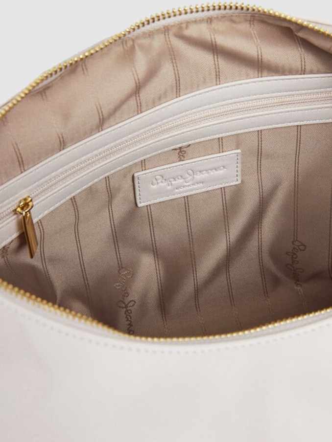 Handbag Woman Cream Pepe Jeans London