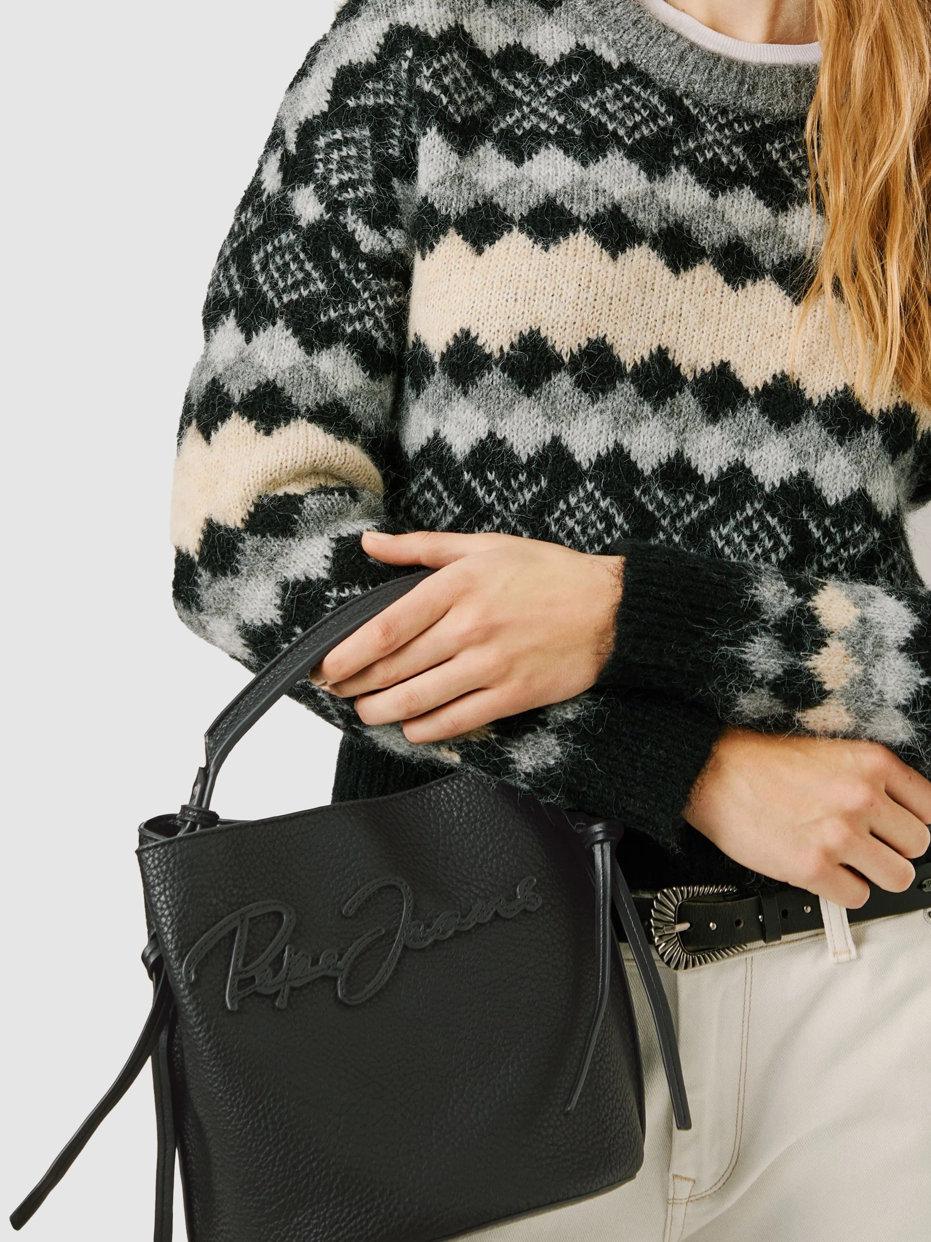 Bolsos de Hombro Mujer Negro Pepe Jeans London