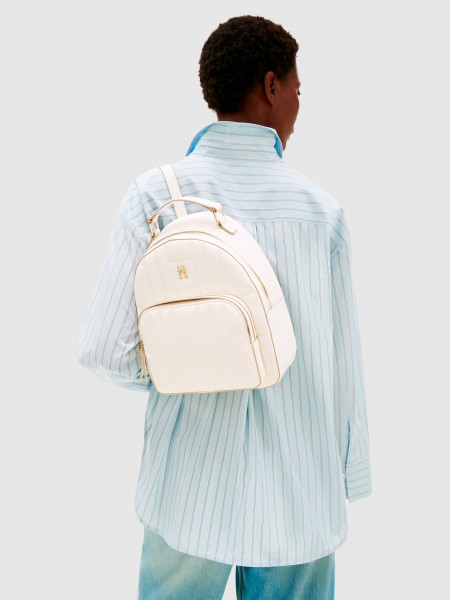 Backpack Woman Cream Tommy Jeans