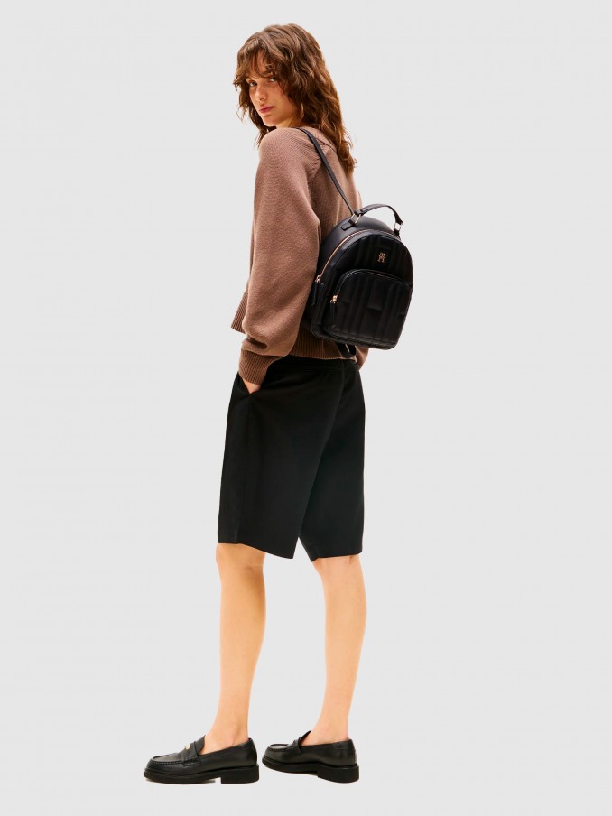 Backpack Woman Black Tommy Jeans