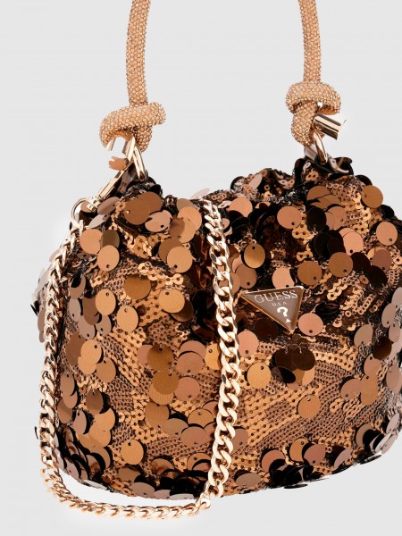 Handbag Woman Golden Guess Handbag Woman Golden Guess