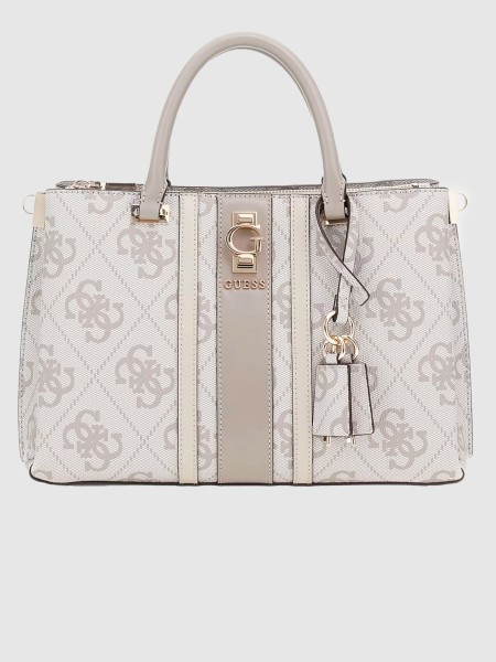 Bolsos de Mano Mujer Crema Guess