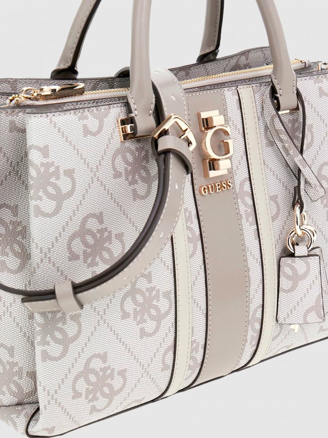 Bolsos de Mano Mujer Crema Guess
