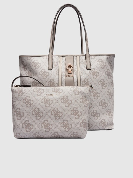 Bolsos de Mano Mujer Crema Guess