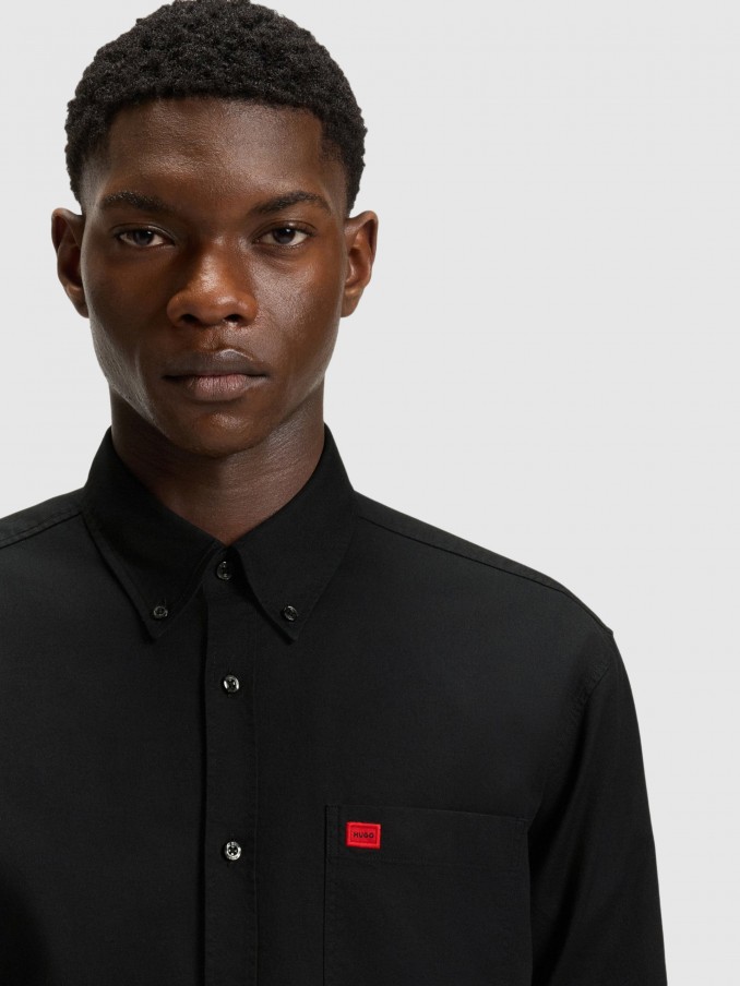 Camisa Hombre Negro Hugo Boss